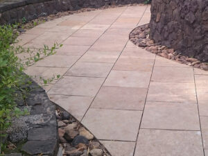 Natural Stone driveway paving installation 5